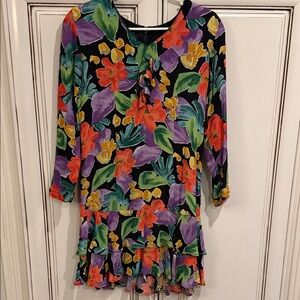 Carole Little Dress with Vibrant Floral Design